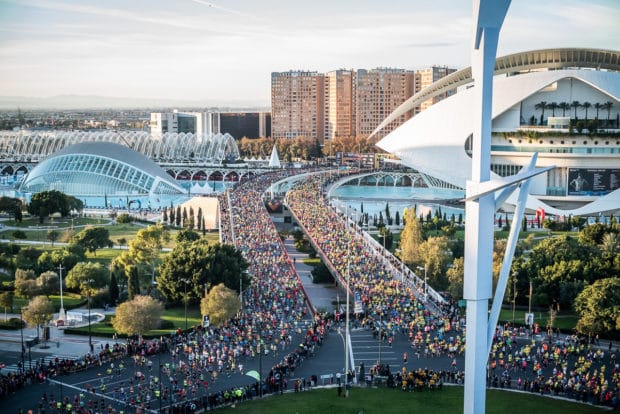 Start of the 2018 Valencia Marathon