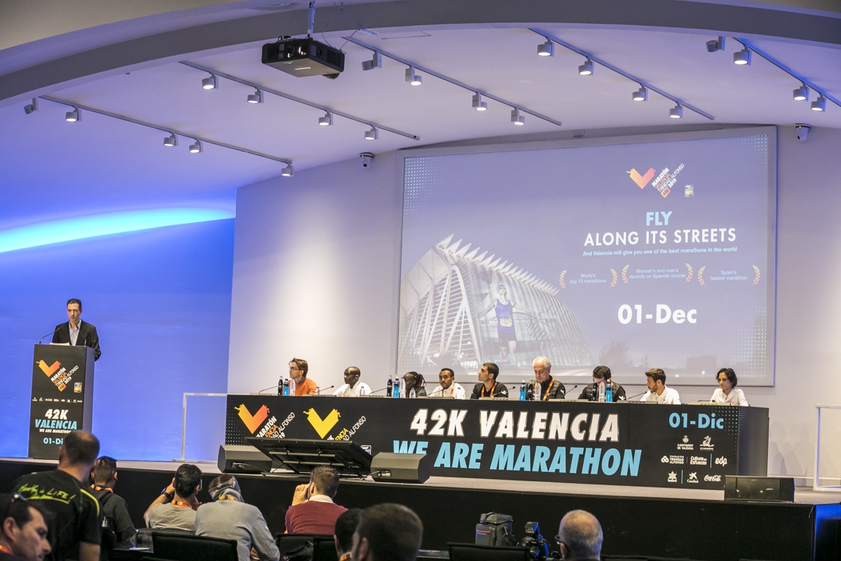 Presentación Élite Maratón Valencia Trinidad Alfonso EDP